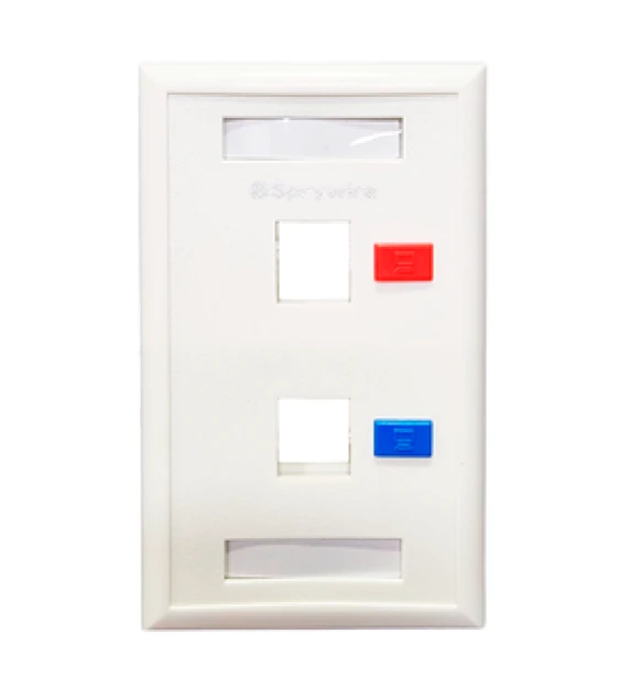 [SW-FP02A] Placa Frontal de 2 puertos SpryWire