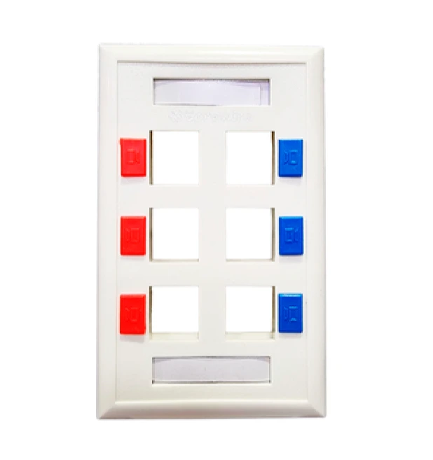 [SW-FP06A] Placa Frontal de 6 Puertos  SpryWire