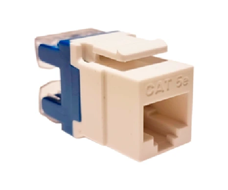 [SW-KJC5WTA] Conector De Dado CAT5e UTP de 180 grados, color blanco + azul