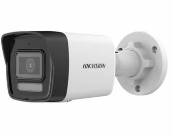 [DS-2CE16K0T-EXLF] Mini cámara tipo bala fija con luz híbrida inteligente 5 MP, Lente focal fija de 2,8 mm y 3,6 mm, Distancia IR de hasta 20 m para imágenes nocturnas, Un puerto para 4 señales conmutables (TVI/AHD/CVI/CVBS), IP67, marca Hikvision.