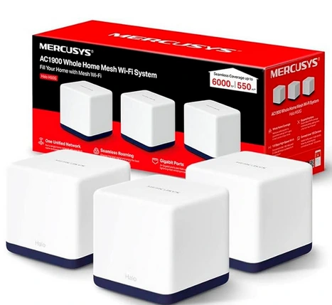 [Halo H50G(3-pack)(US)] Sistema Wi-Fi 5 Mesh AC1900 para todo el Hogar (paquete de 3 unidades)
