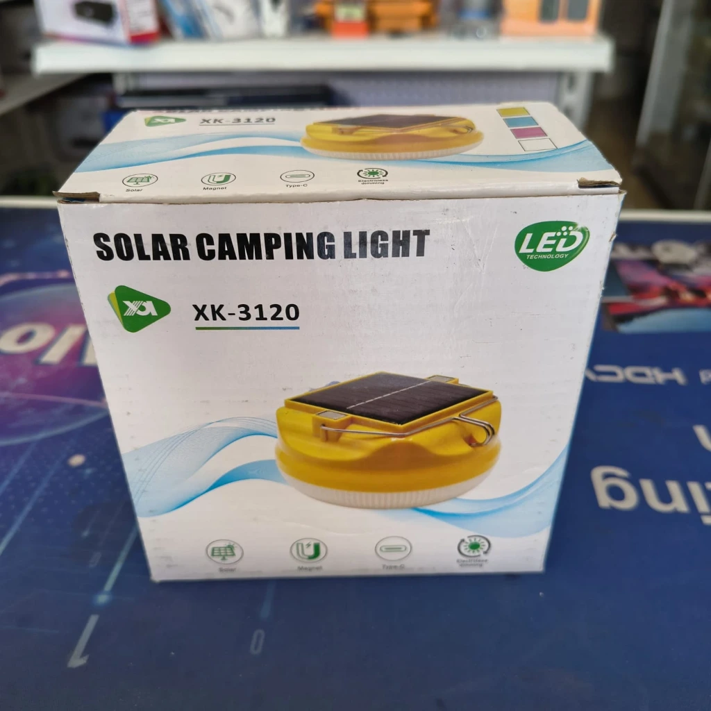 Lampara solar para camping recargable