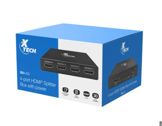[XHA-420] Xtech Switch 1 entrada a 4 salidas HDMI