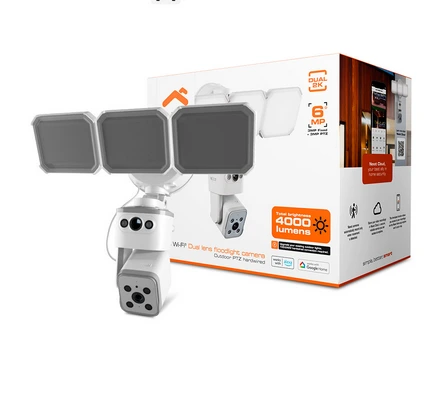 [NHC-FP50DL] Cámara inteligente Wi-Fi de doble lente con reflector 3MP+3MP