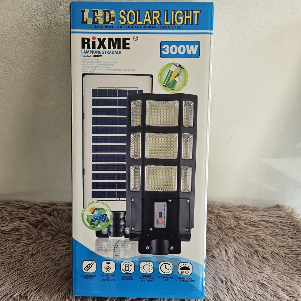 Lampara Led Solar de poste 300w 21025 RIXME