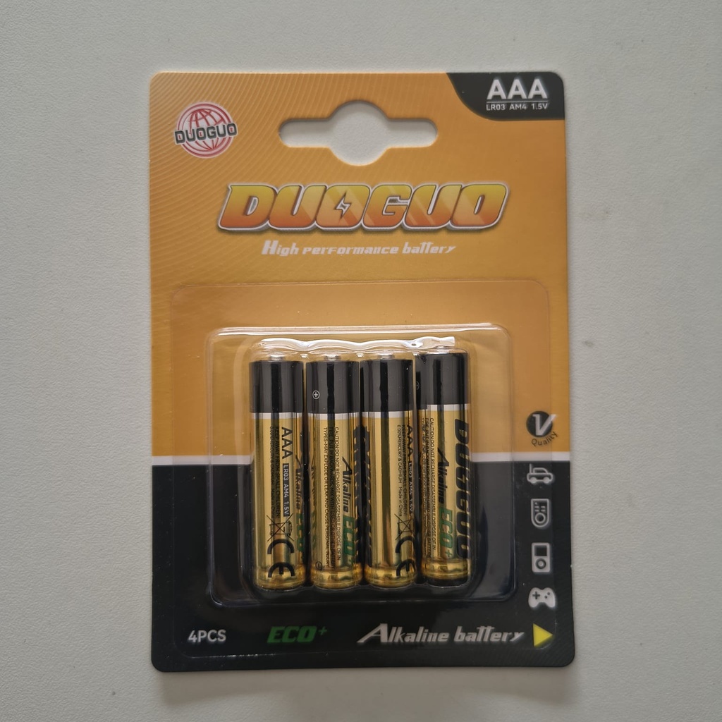 Duoguo Pack 4 Baterías Alkalinas AAA