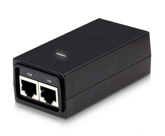 [POE-24-12W] Adaptador y protector ESD PoE, 24VDC 0.5A, 12W, FE, marca Ubiquiti