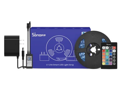 [L2-Lite-5M- US] Tira de luz Led RGB inteligente L2 Lite, Wi-Fi, 5 mts, control de escenas, cambio de colores con el ritmo de la música, marca Sonoff